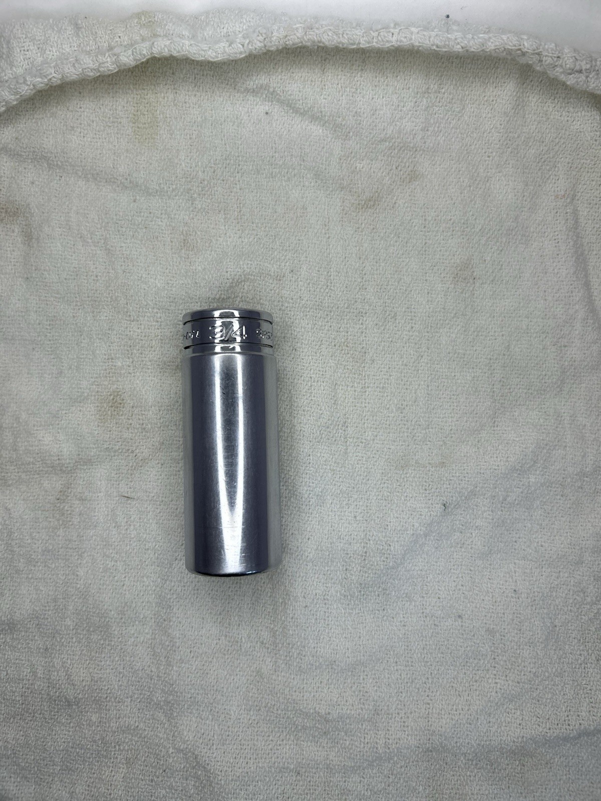Snap On Tool 3/8 Drive Socket 3/4 Sae 6- Point Deep Chrome Sfs241 USA