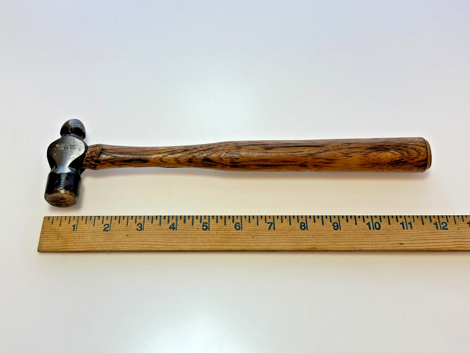 True Temper USA No. 1308 Ball Peen Hammer w/ Wood Handle – 12″ Long – NOS, NEW