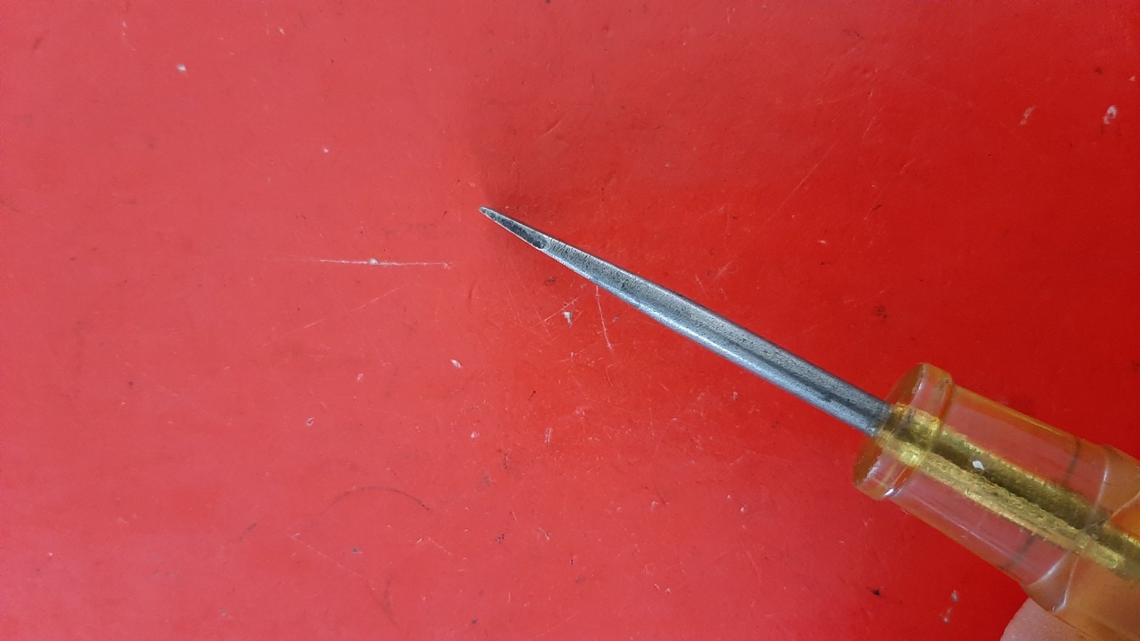 Vintage Par-X Flat Yellow Handle Slotted Screwdriver UDS-102 5.25” Long USA