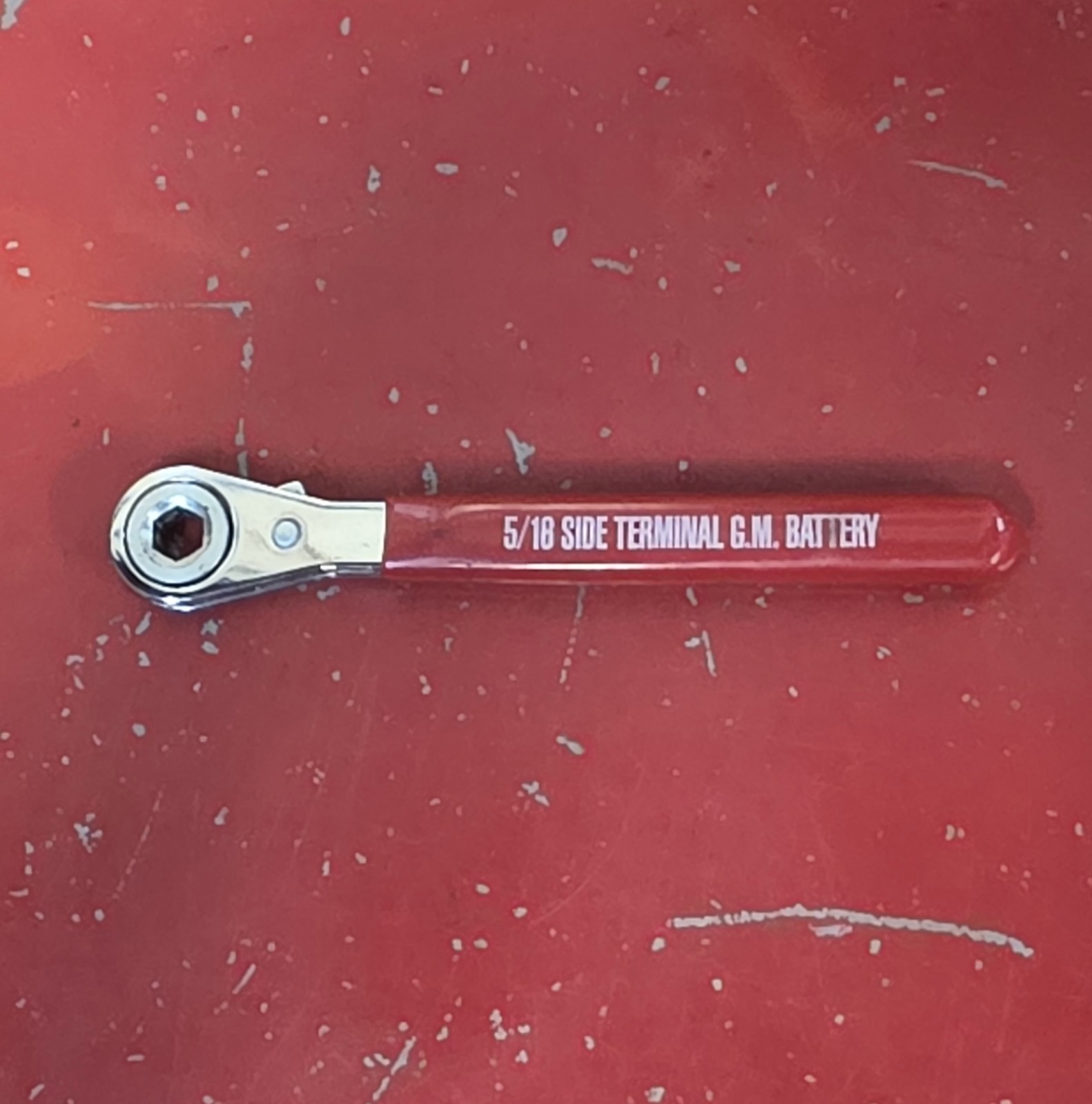 Blue Point YA249 5/16″ Battery Terminal Reversible Ratcheting Wrench 6pt Red