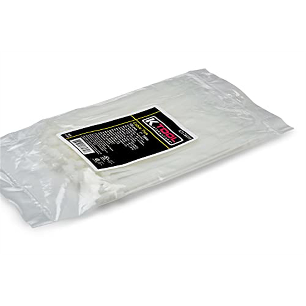 K Tool International Cable Zip Tie 7 in. Natural 100/Pack 50 lb. Tensile