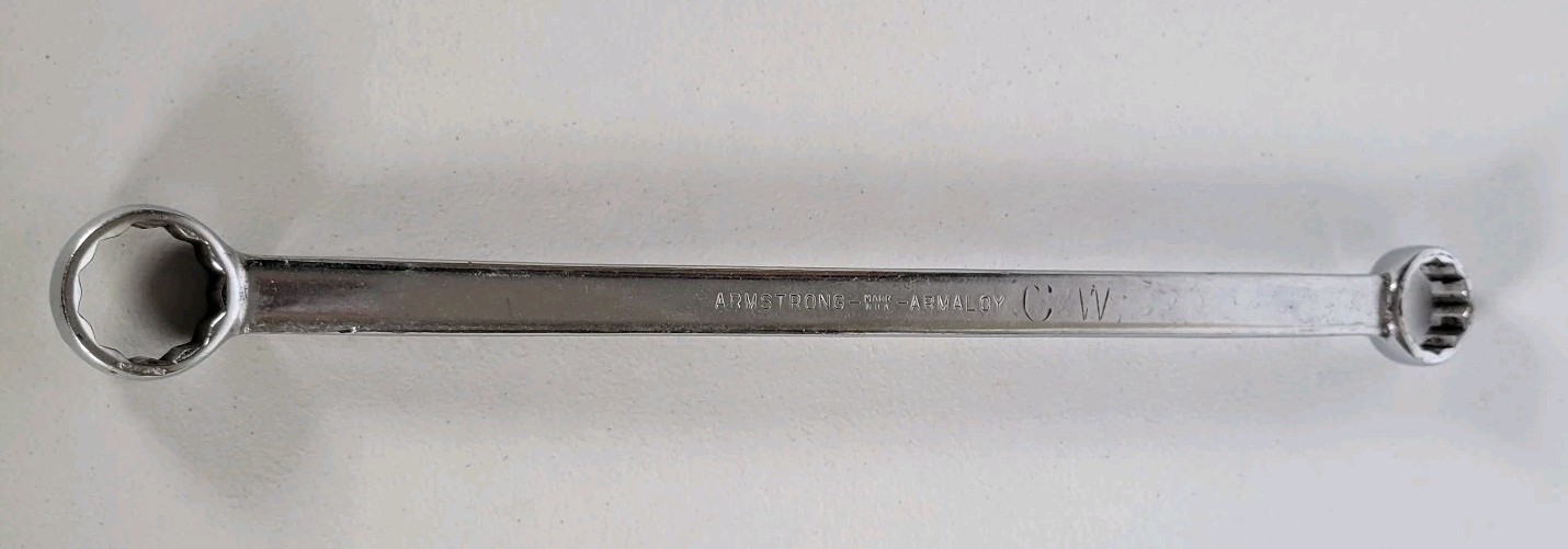 Armstrong Armaloy 18″ Double End Box Wrench 1 1/8” X 1 5/16” 7037-A 12 Point VTG