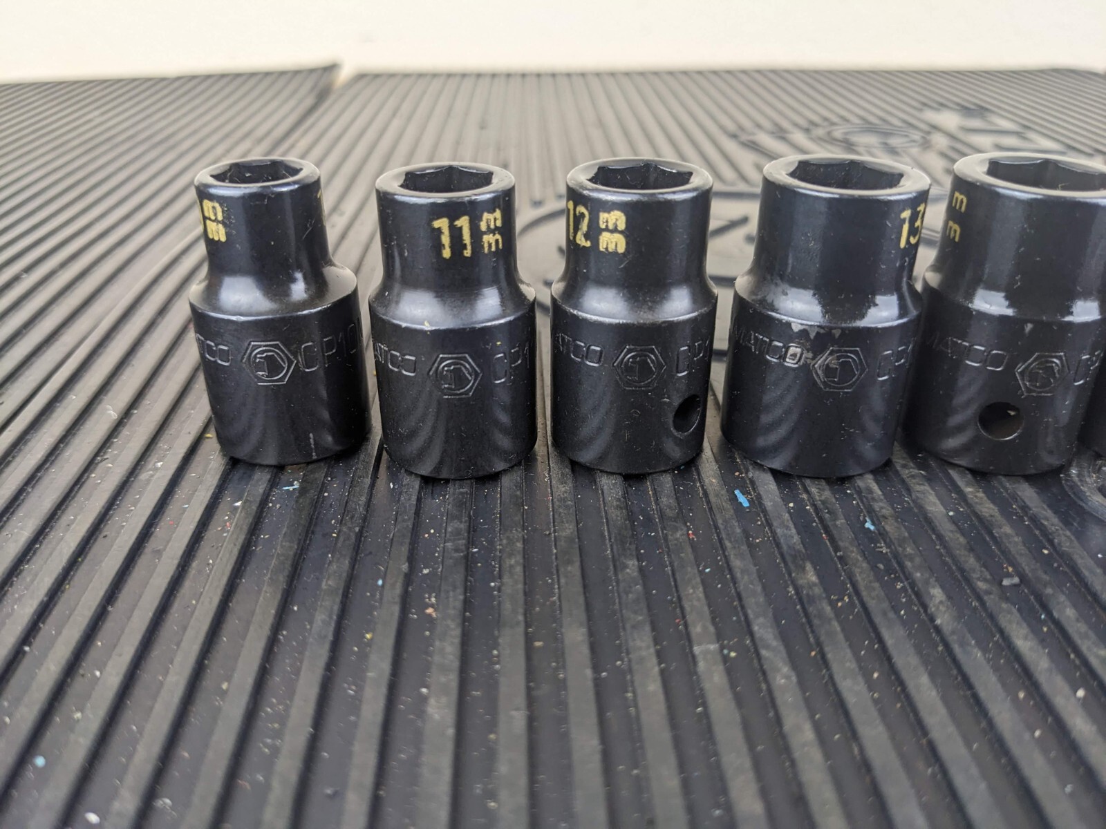 #aw458 MATCO Tools 1/2″ Drive METRIC 6 POINT IMPACT SOCKET SET