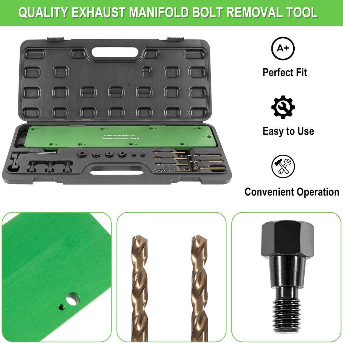 71500 Exhaust Manifold Bolt Stud Drill Template Removal Tool Kit for Dodge 5.7L