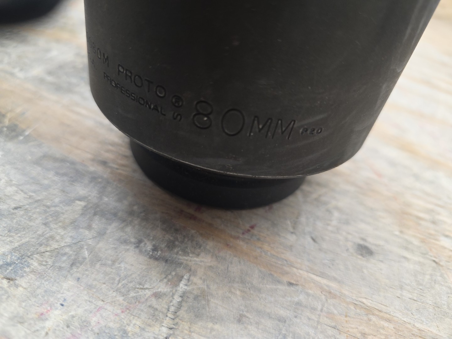 Proto J10080M, 80mm Standard Impact Socket, 1″ Drive, 6 Point