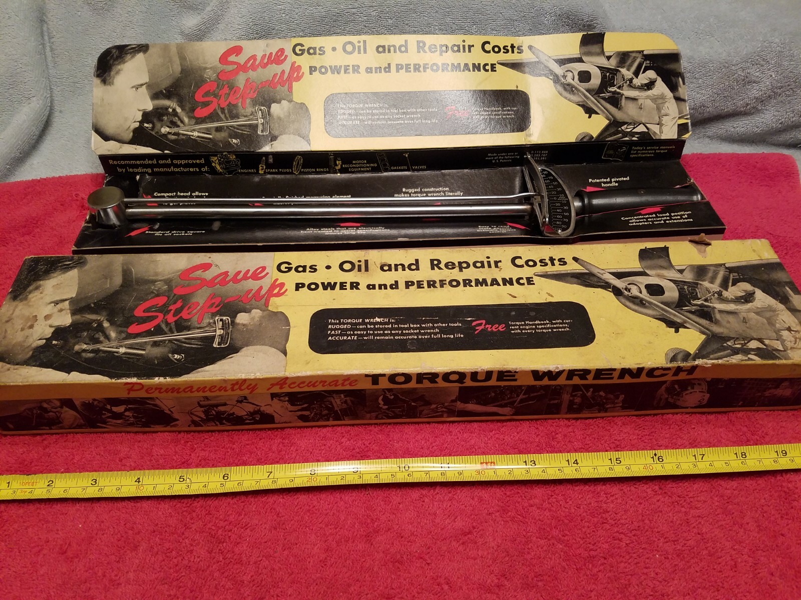 TRACTOR SUPPLY 1/2″ DRIVE BEAM TYPE TORQUE WRENCH A450 WITH BOX VINTAGE USA