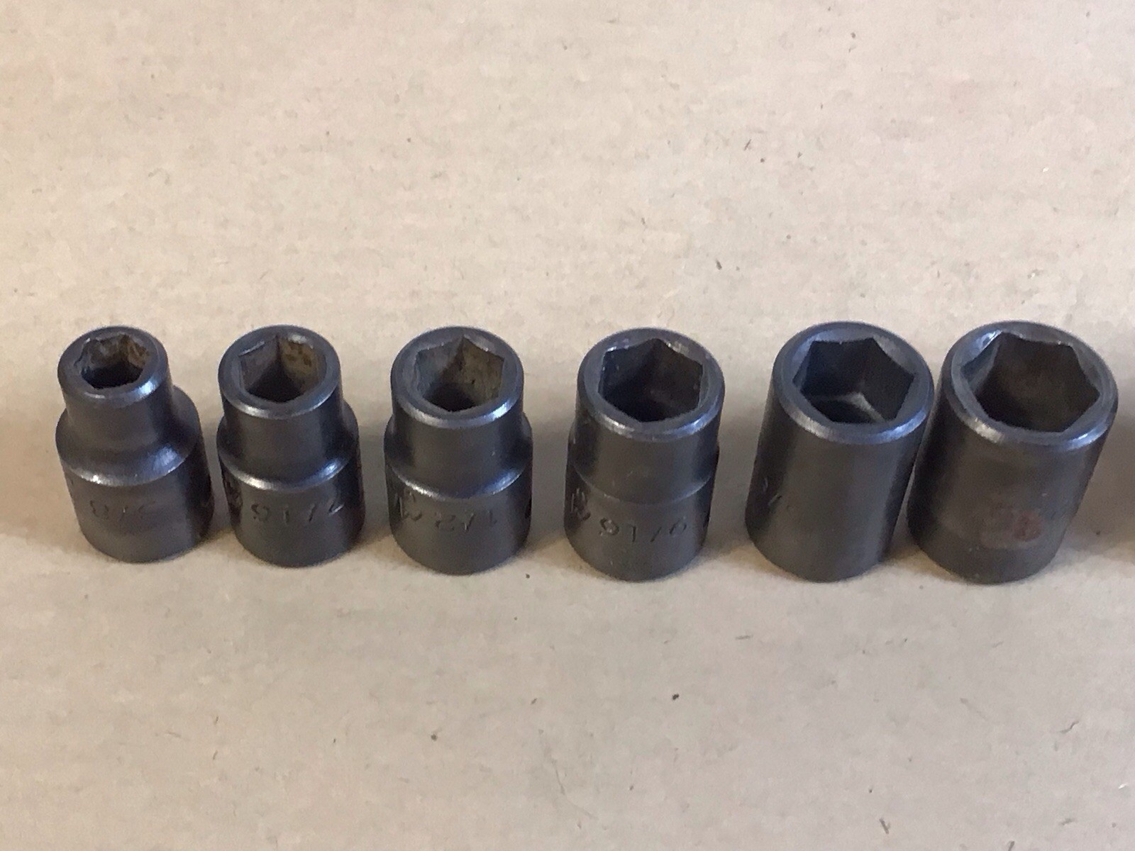 Mac Tools 1/2″ Drive 3/8” To 1” 6PT SAE Shallow Impact Socket Set NO 3/4” SOCKET