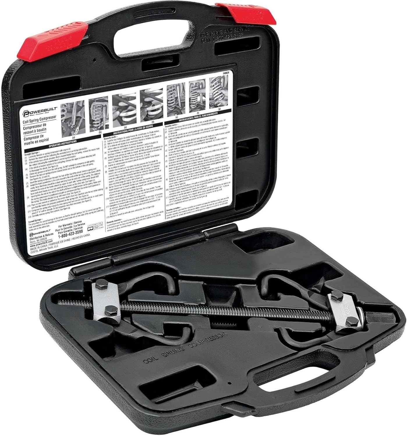 Powerbuilt Coil Spring Compressor Tool Kit for Safe Strut Installation & Removal