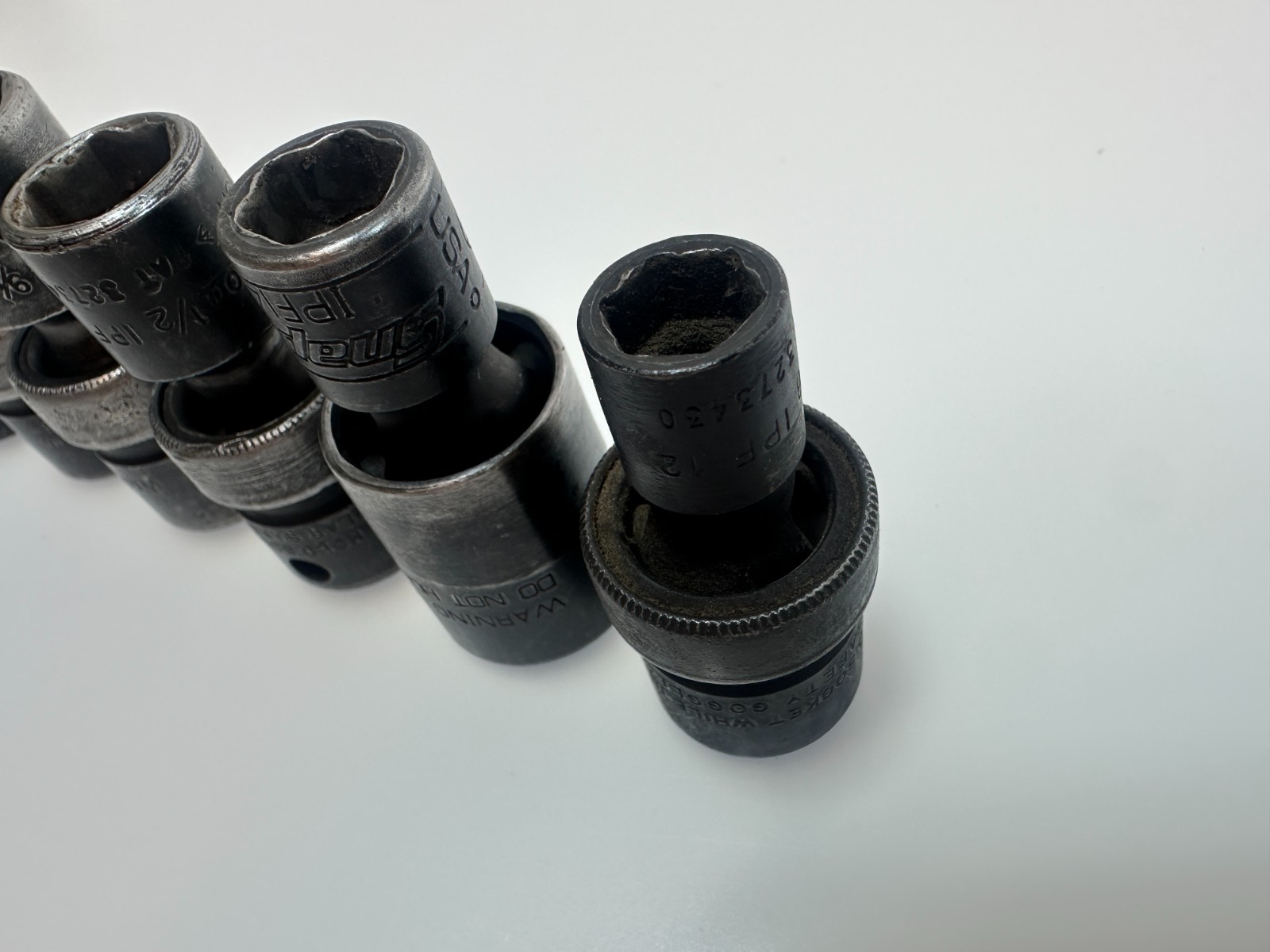 🇺🇸Snap-on Tools USA 7pc Swivel Impact Socket Set 3/8 Dr SAE 3/8-3/4, IPF 12-24