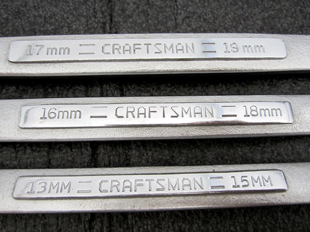Vintage Craftsman 6pc Metric Box End Wrench Set Made in USA