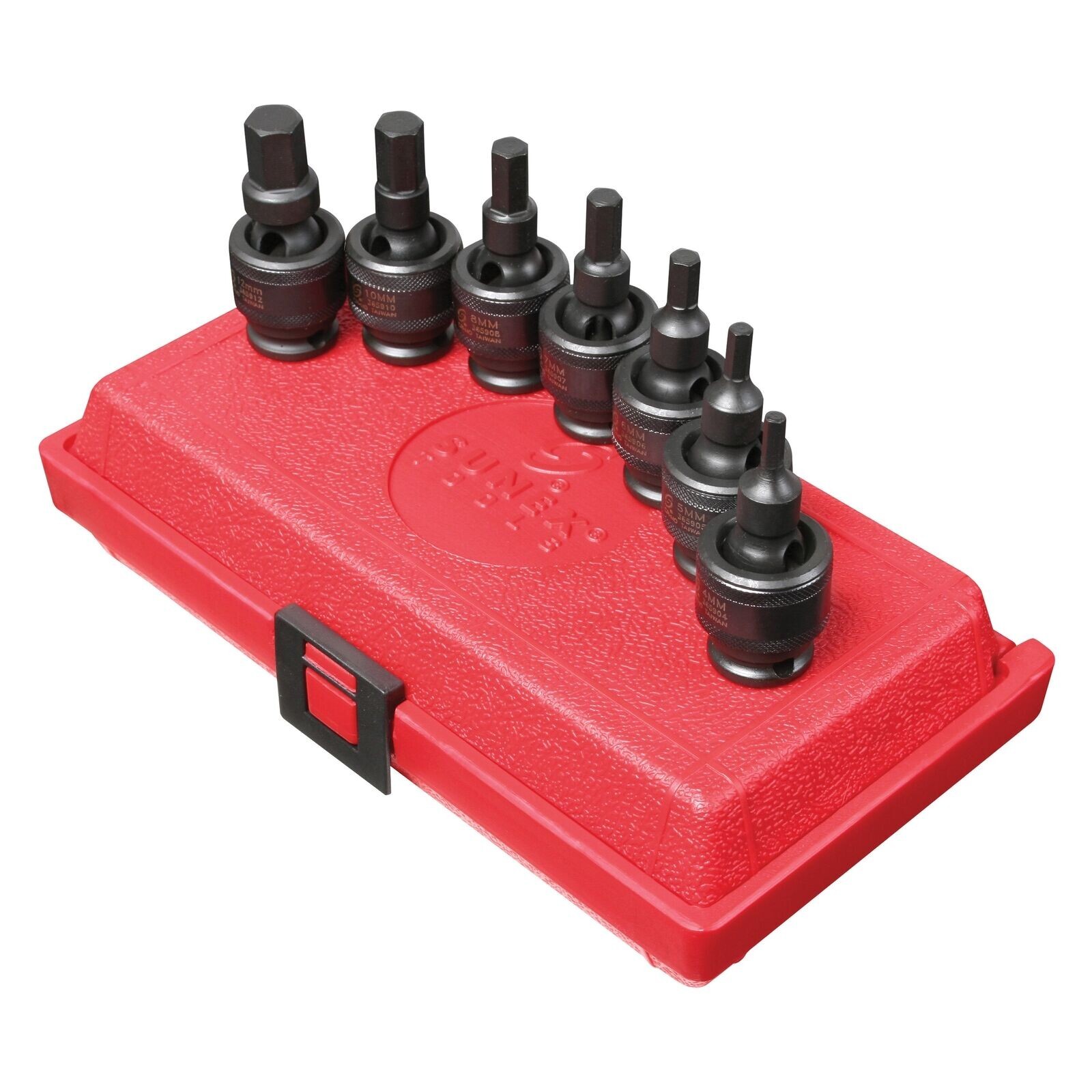 Sunex Tools 3659 3/8″ Dr 7 Pc Metric Universal Hex Bit Driver Impact Socket