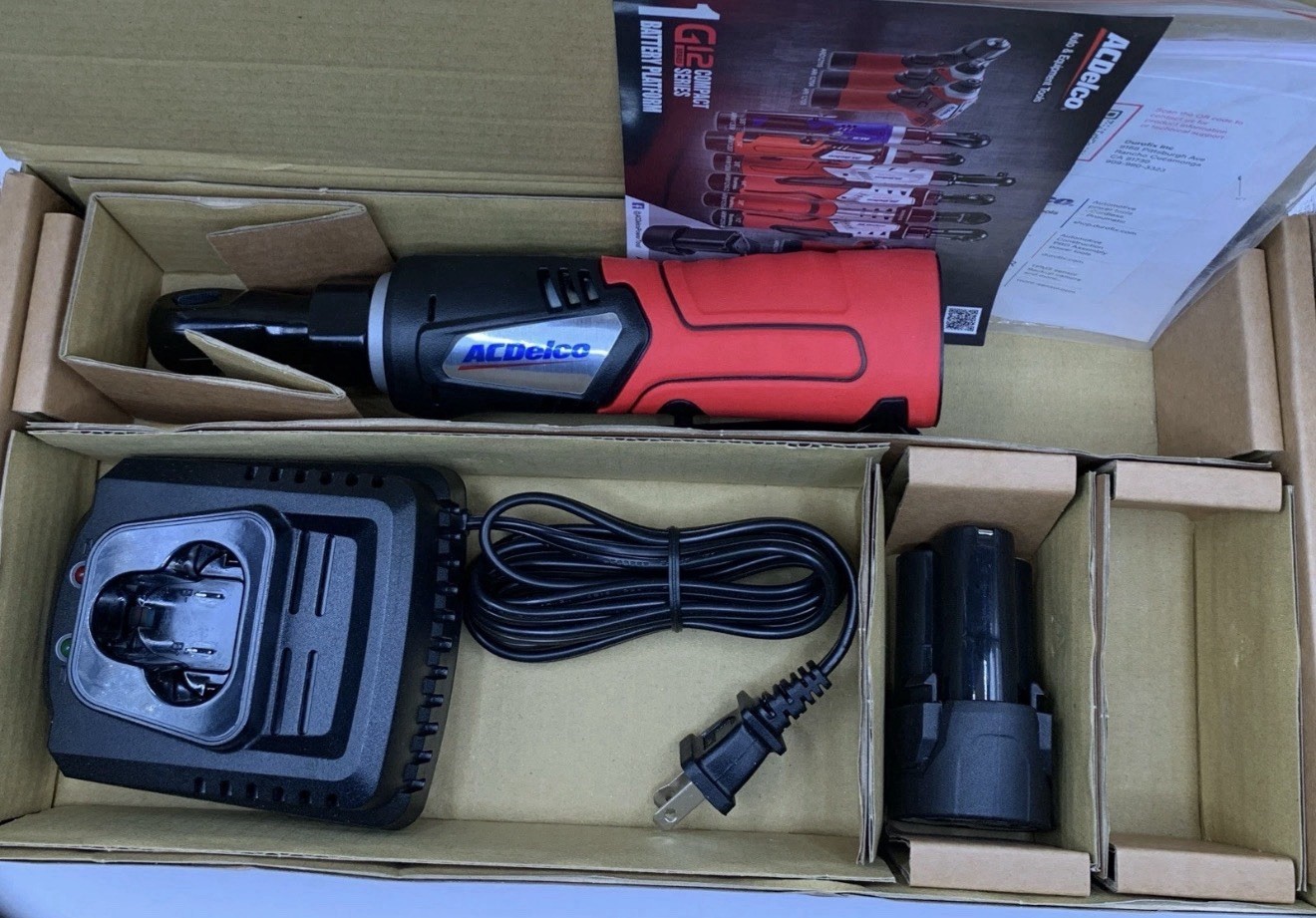 ACDelco ARW1207 1/4 Ratchet Wrench Built In LED Light Rechargeable Li-ion 12volt