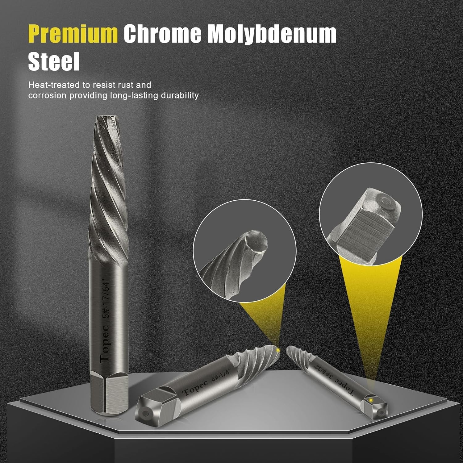 Damaged Screw Extractor Set, 7 Piece Easy Out Bolt Extractor for Easily Remov…