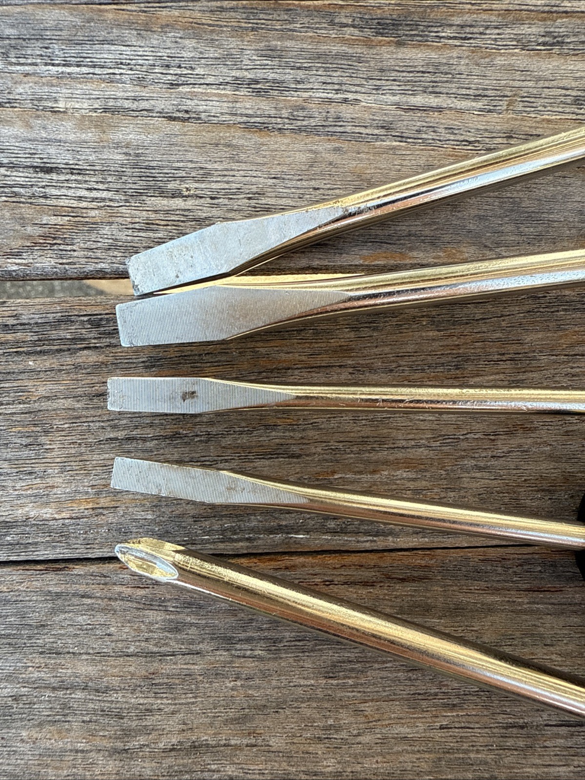 VTG Stanley 5pc Flathead Slotted Phillips Screwdrivers Made in USA Black Yellow