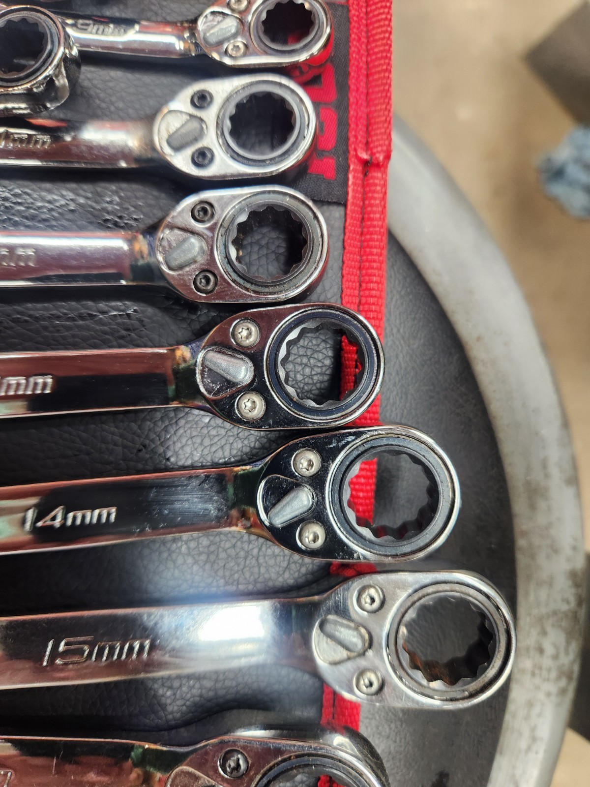 Snap On 14 Piece Flank Drive Plus Metric Ratcheting Box Combination Wrench Set