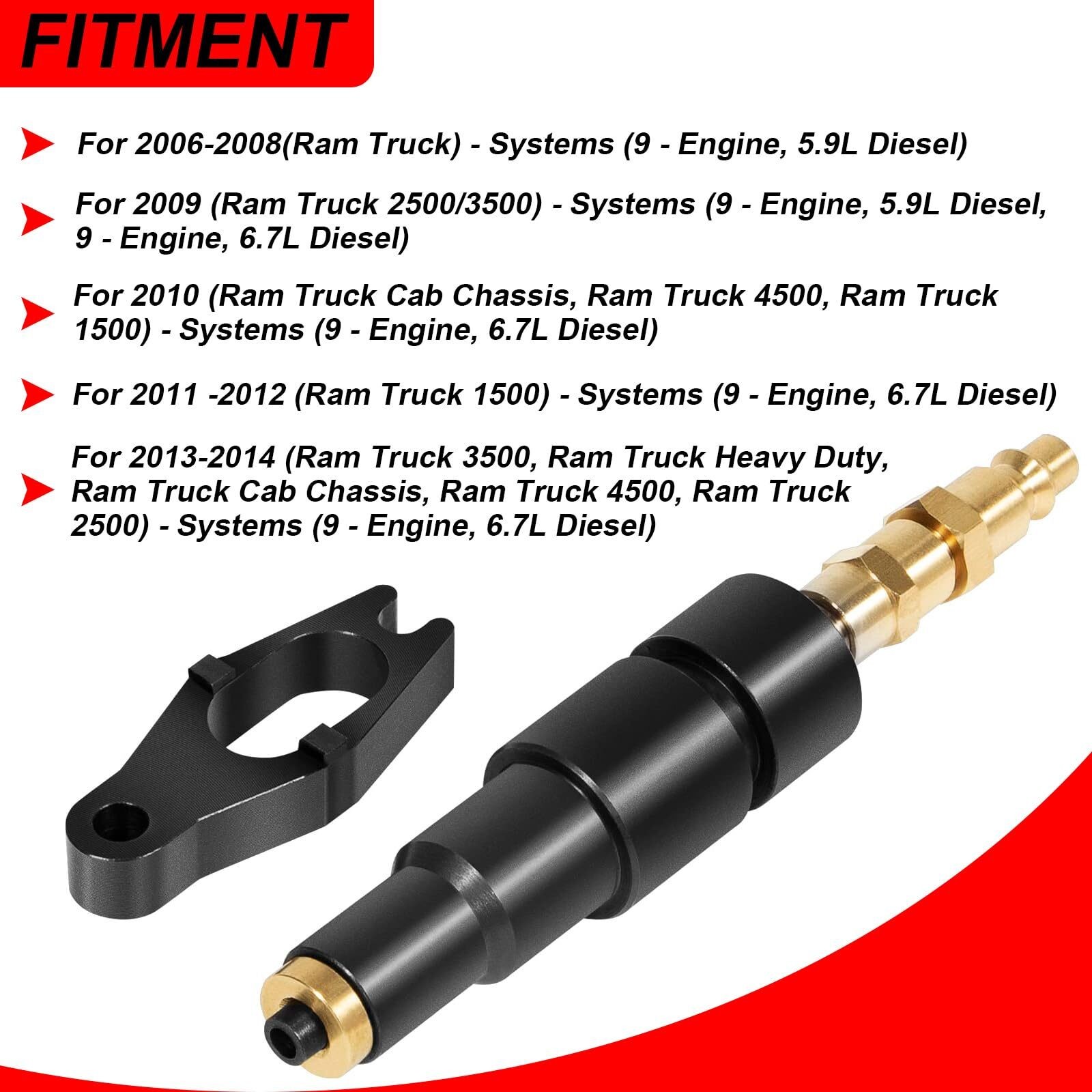 Compression Test Adapter Tool Fits for 6.7L 5.9L Cummins Diesel Engine Dodge Ram