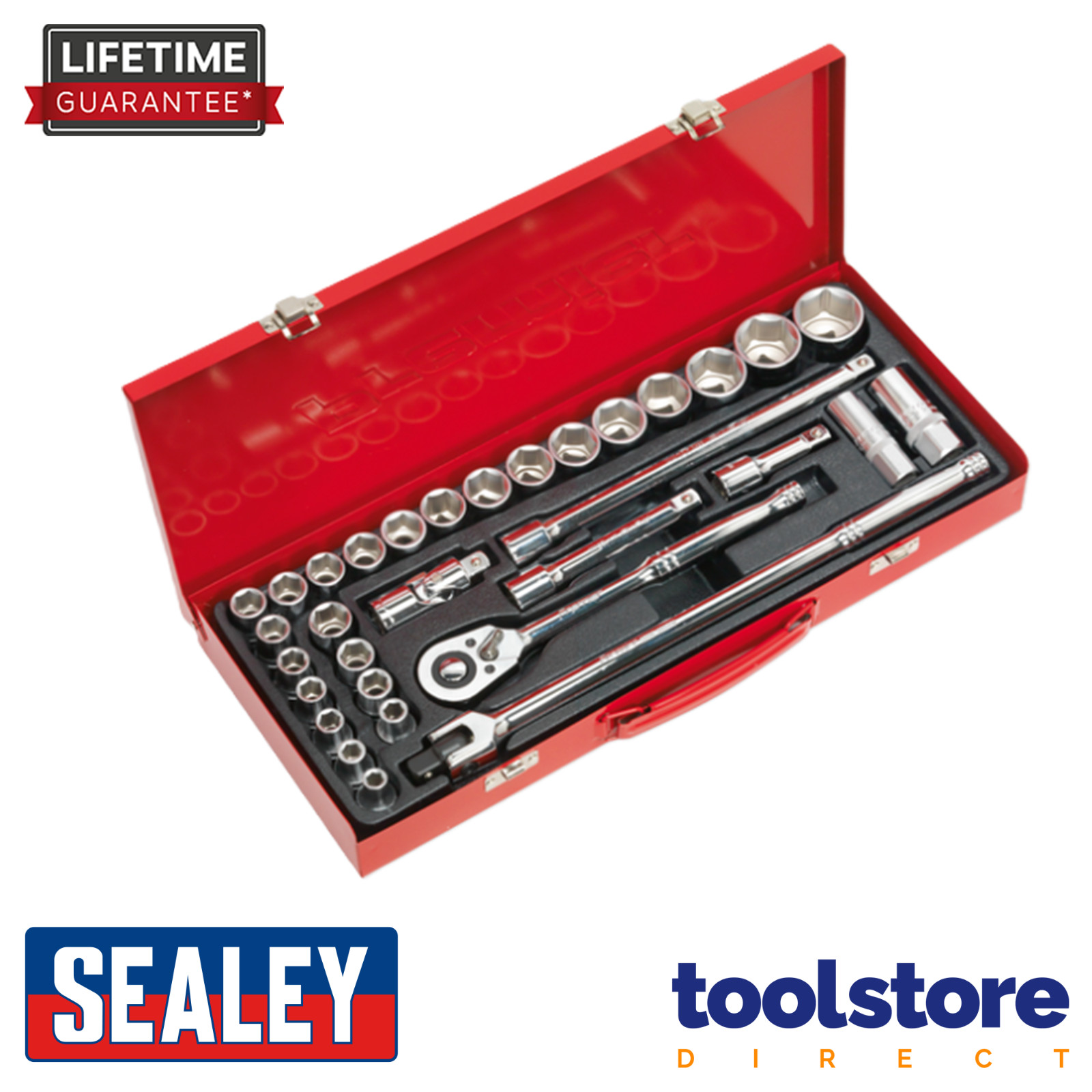 Sealey AK693 1/2 Sq Drive 6pt Walldrive Socket Set Metric Imperial