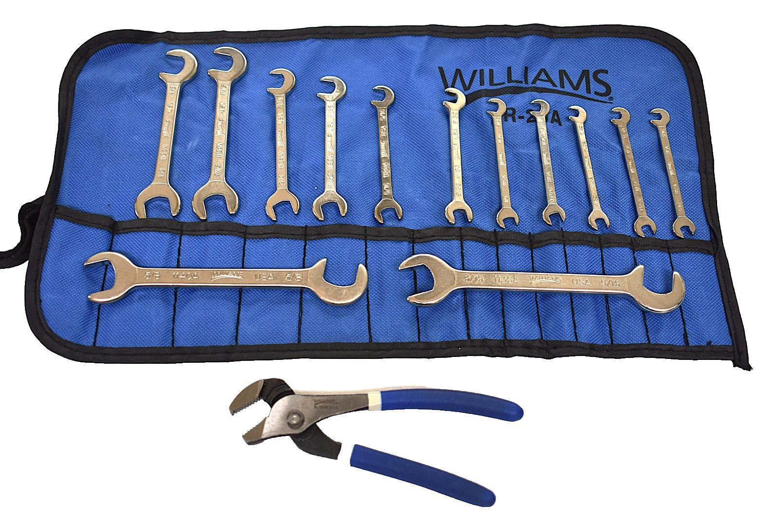 New Williams Ignition Open End Offset Wrench Set, Plier, 15 pc USA FREE SHIPPING