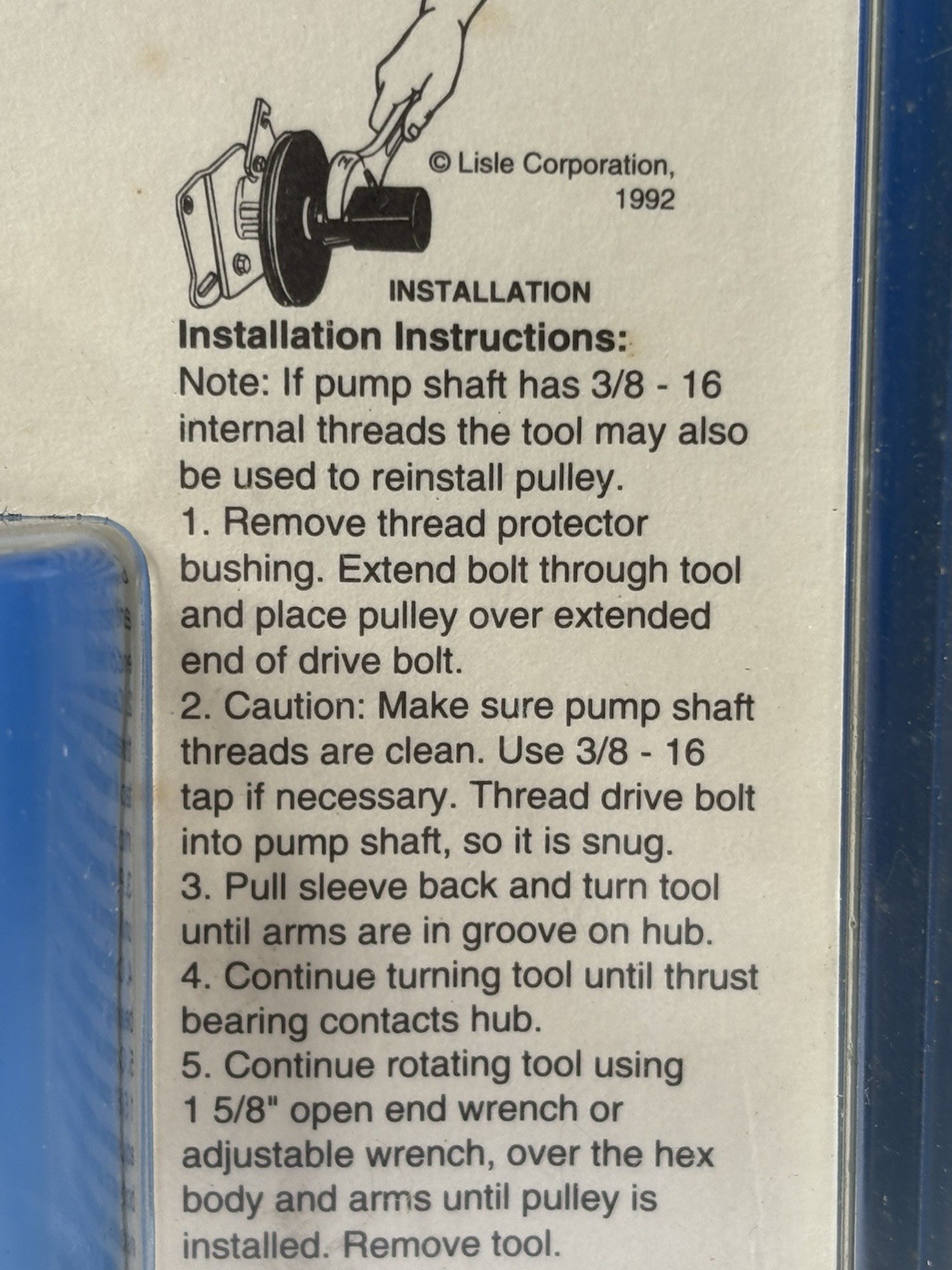 Lisle 40000 Pulley Remover/Installer – Power Steering, Alternator, Air Pump