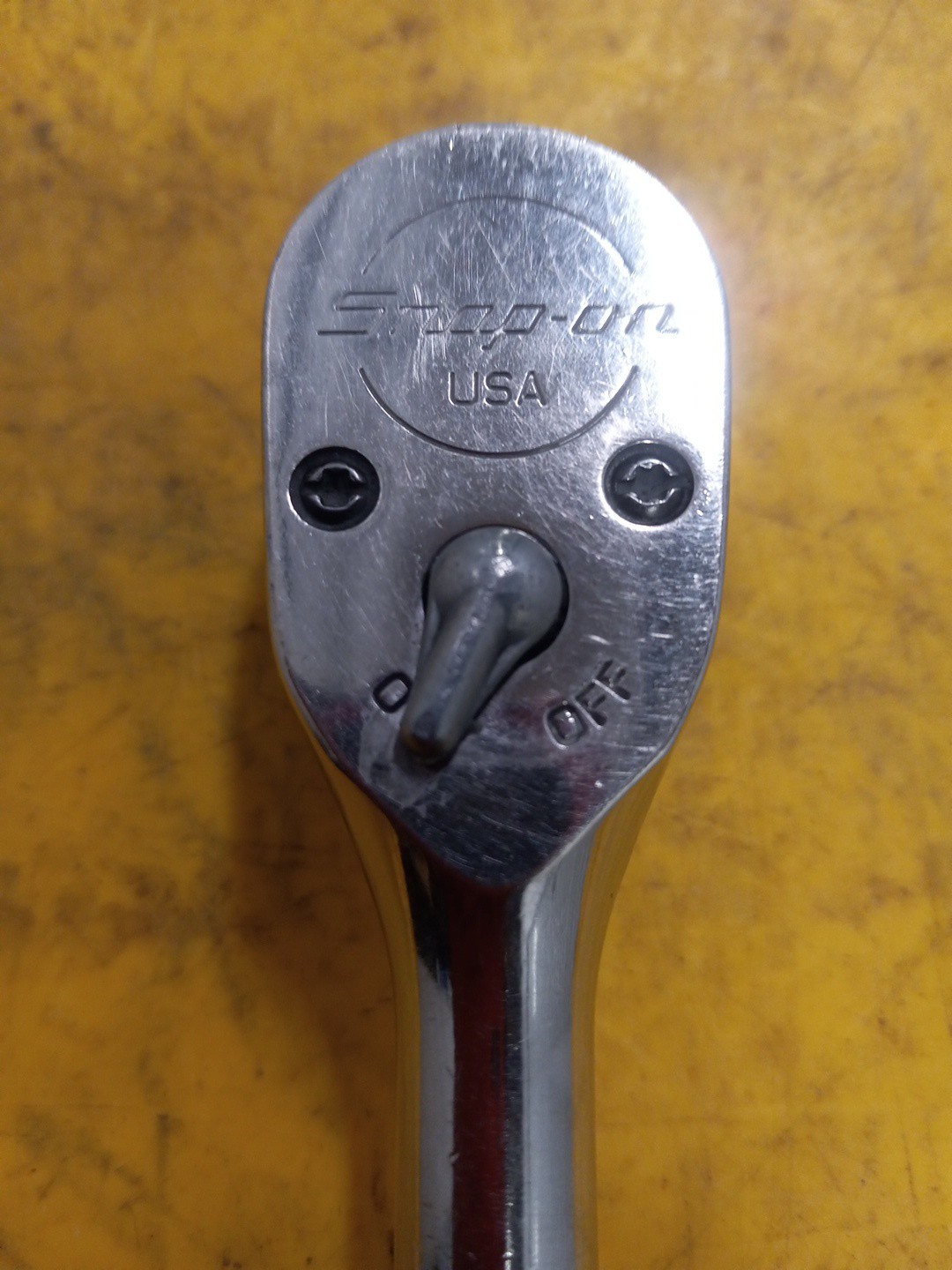 USED SNAP ON FL 936 3/8 DRIVE LONG HANDLE RATCHET