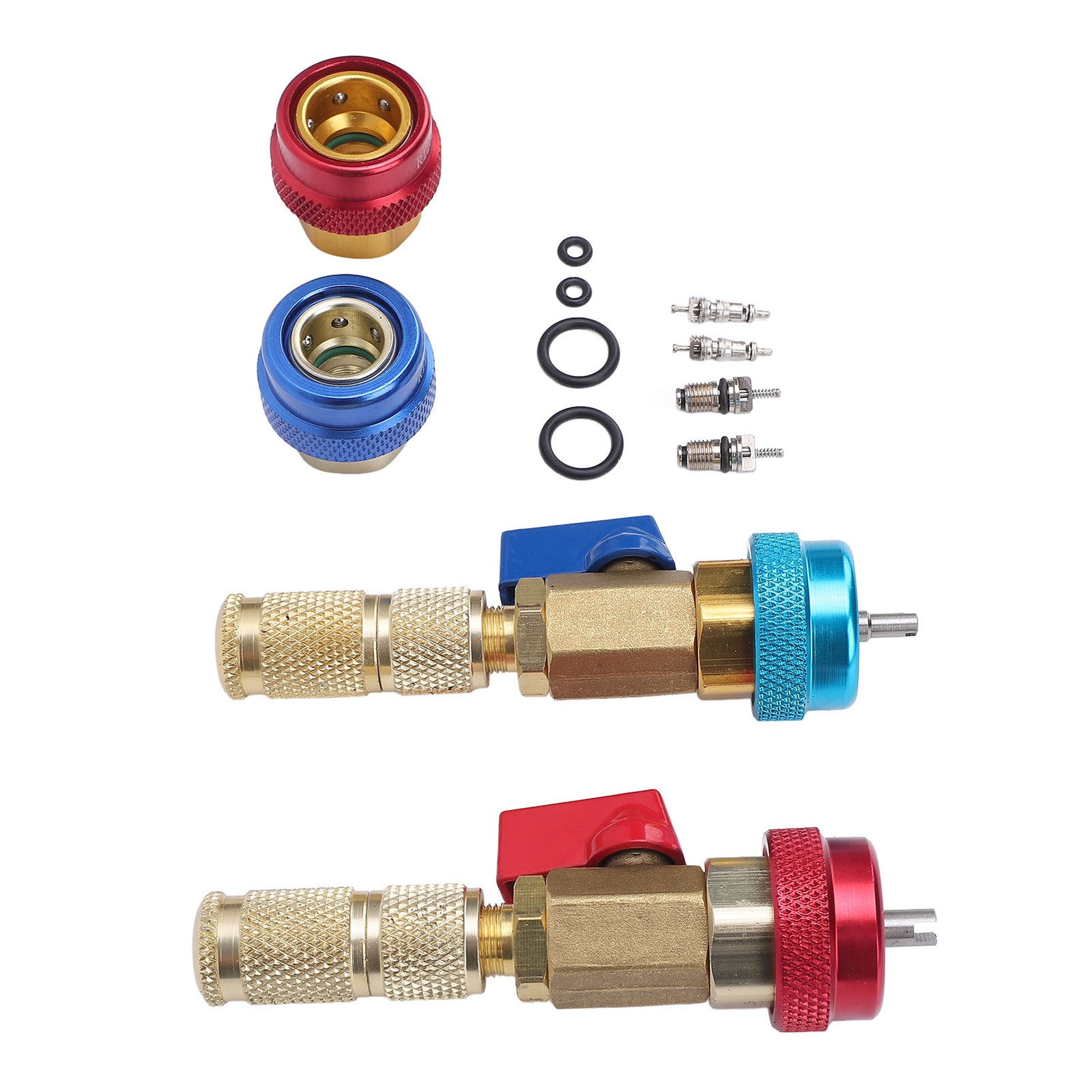 R134A Valve Core Quick Remover Installer Kit Stainless Steel Brass High Low FXMC