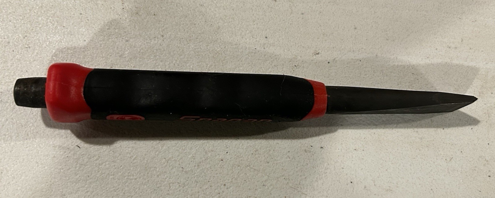 NOS Snap On Tools PCSG820 RED Soft Grip 5/8″ Flat Edge Chisel SPAIN