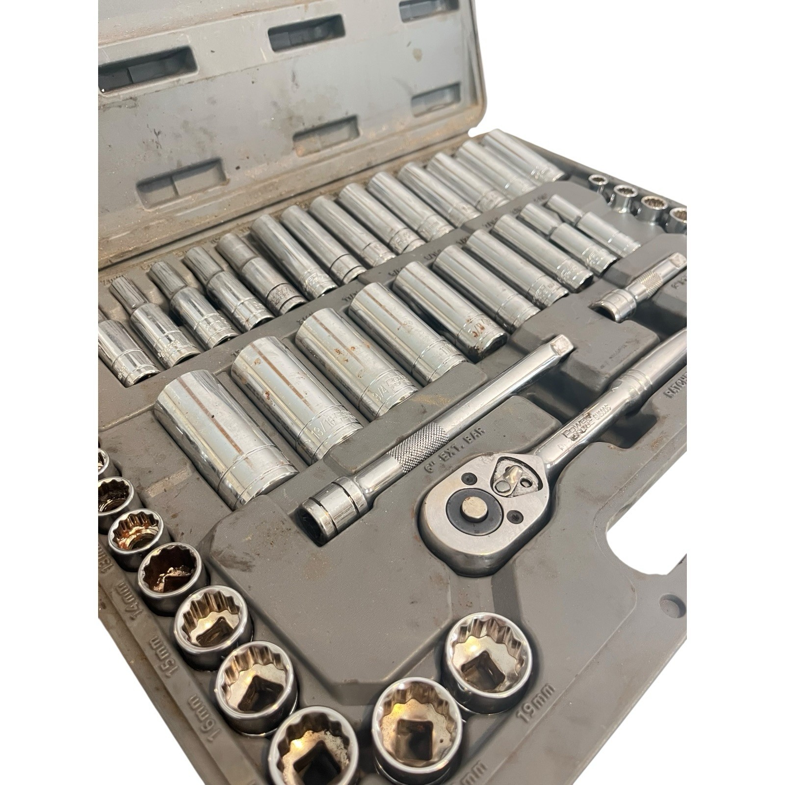 Power Torque 50 Piece 3/8 Inch Socket Set with Case