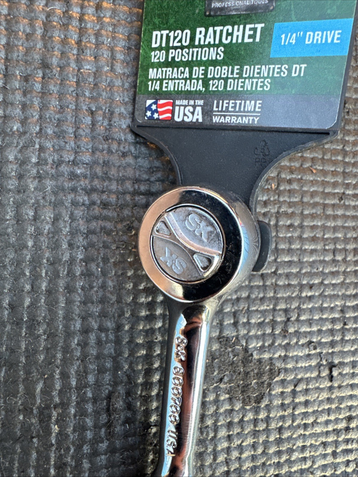 SK Tools USA Nos 1/4” DT120 Ratchet 20700 Rare Pro Grade S-K 4” 800700