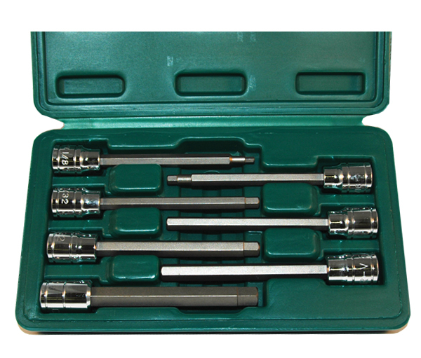 ATD 7pc SAE Extra Long Hex bit Socket Set, 3/8″ dr, Lifetime Warranty! #13786