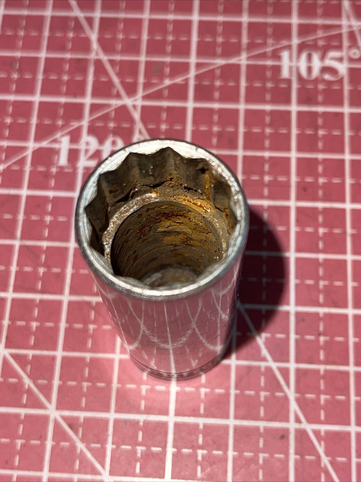 S-K USA 40424 3/4 In SAE 3/8 Drive 6 Point Deep Socket Vintage SK 3/8” 3/4”