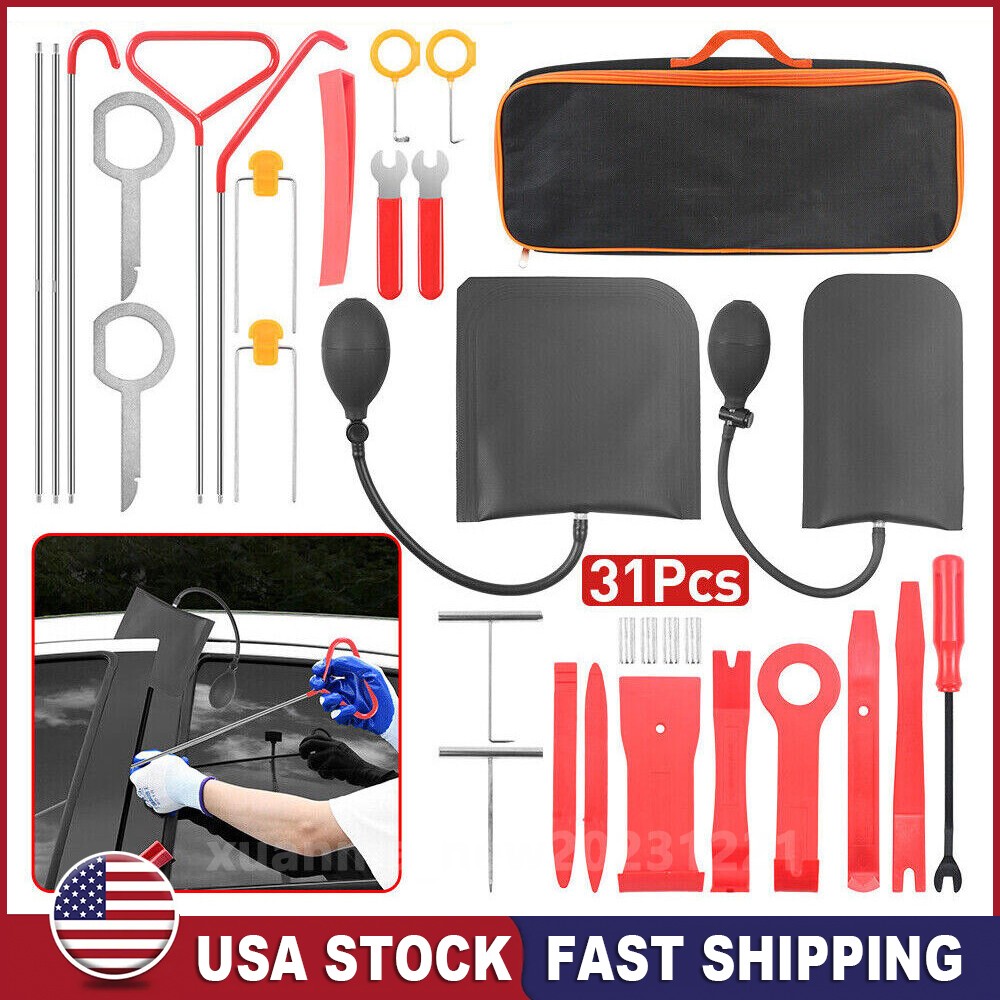 31Pcs/set Car Window Door Emergency Open Universal Repair Kits Portable US STOCK