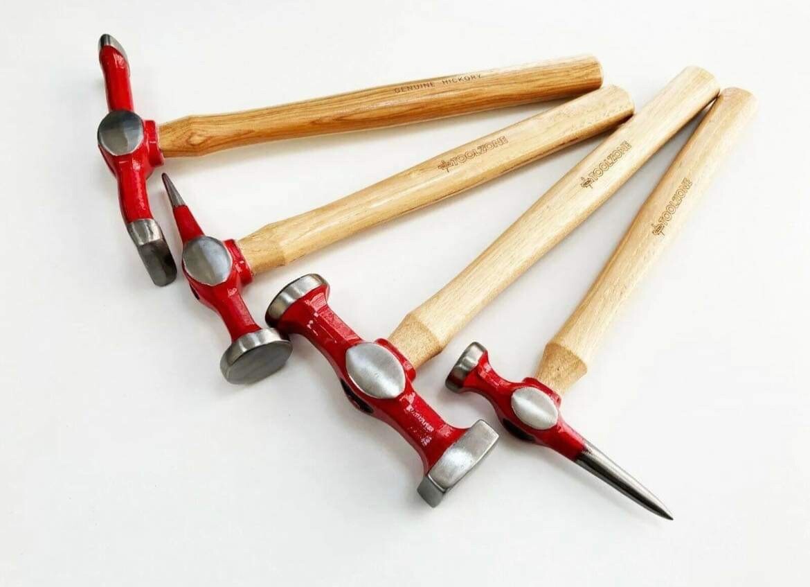 Auto Body Panel Beating Repair Tool Hammer Kit 9pc Hickory Heavy Duty