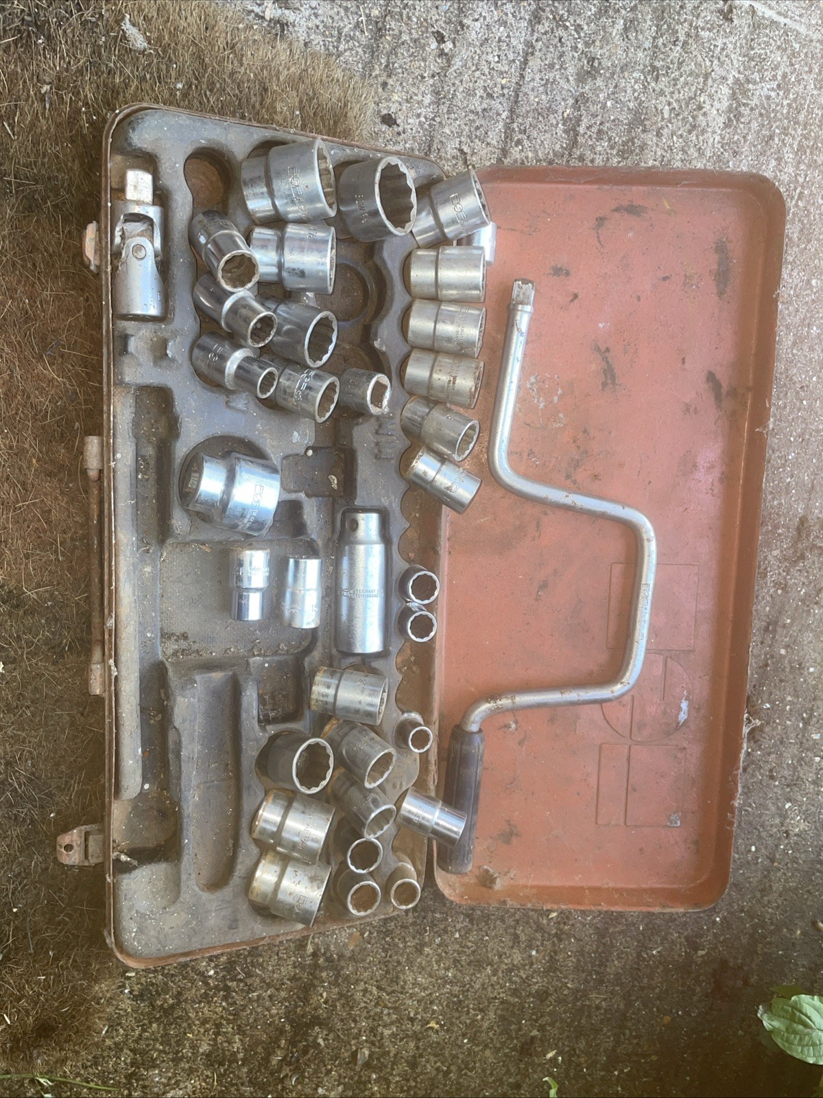 W Germany Socket Set 1/2″ Drive Vintage Tools incomplete30 pieces