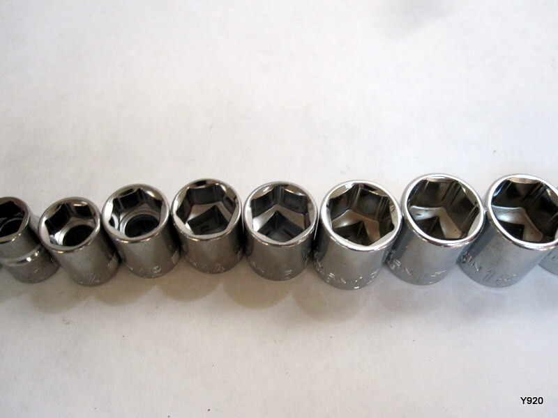 Craftsman set of 16pcs 6 point 6-10, 12-22mm MISSING 11mm