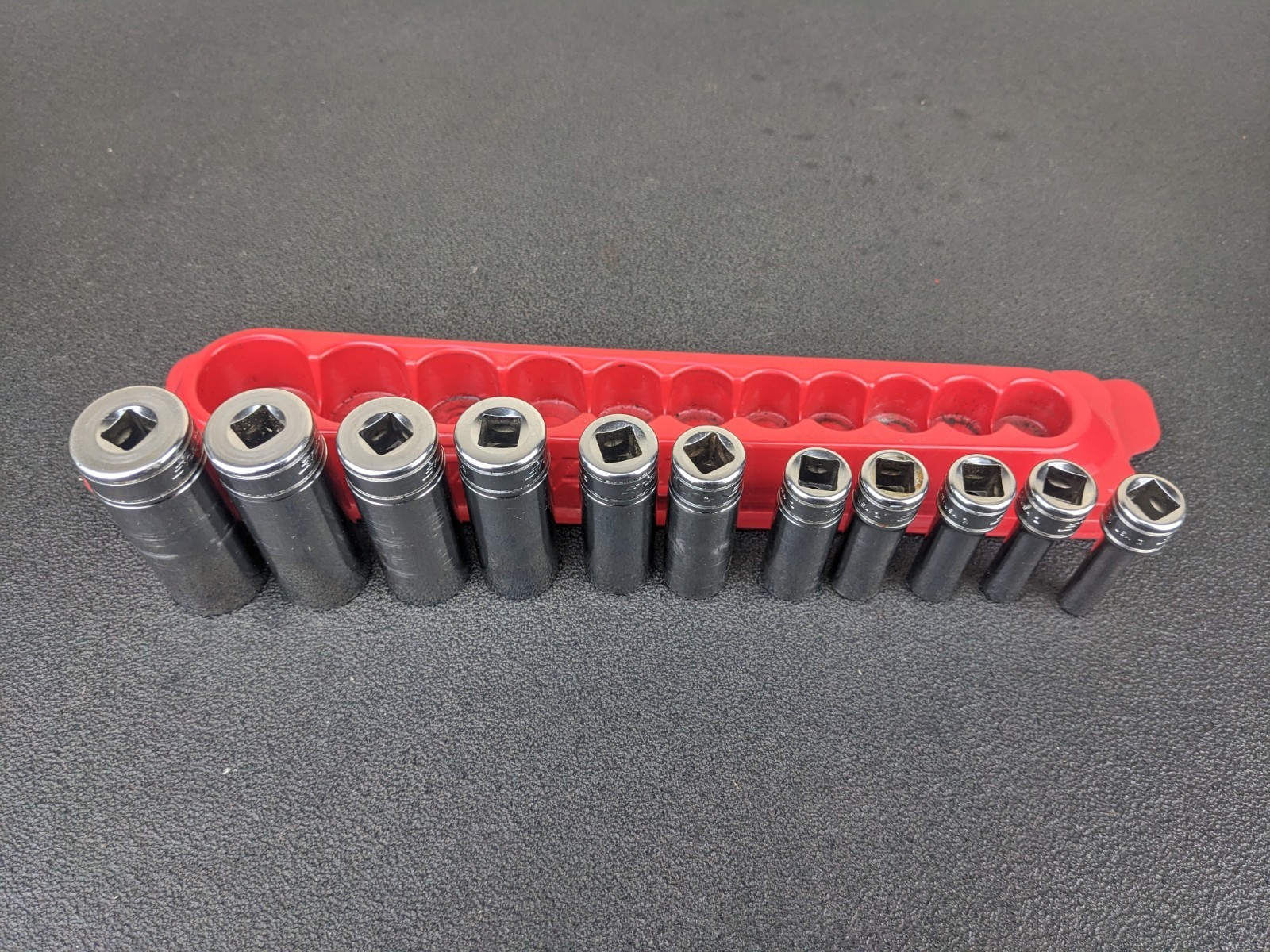 #bm187 Snap-on Tools USA 3/8″ Drive SAE 12 Point Deep Chrome Socket Set 211SFY