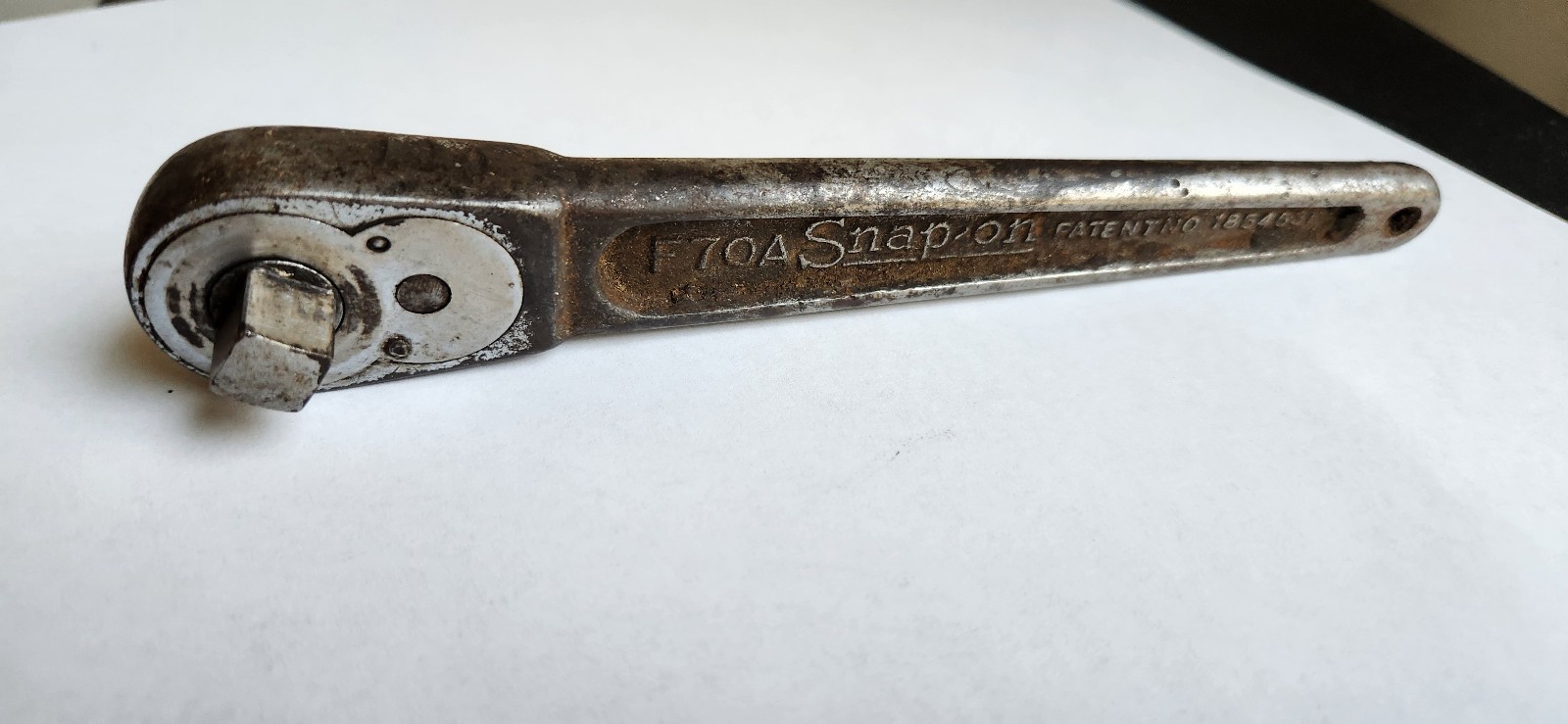 Snap On Tools Vintage 3/8” Drive Ratchet With Needle Shift Lever F70A 1935 Model