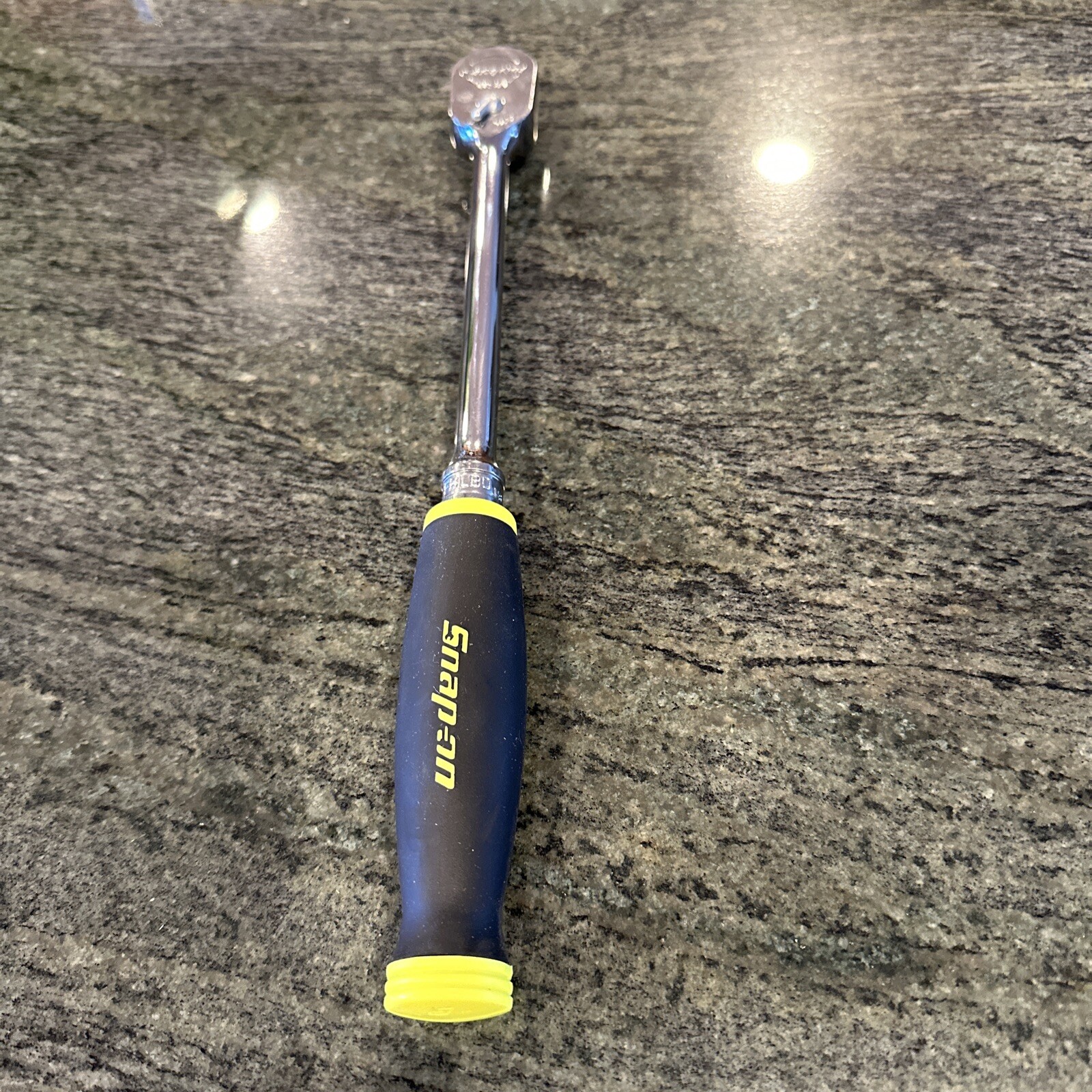 Snap-on fhl80 3/8″ drive dual 80 long soft grip ratchet hi viz new