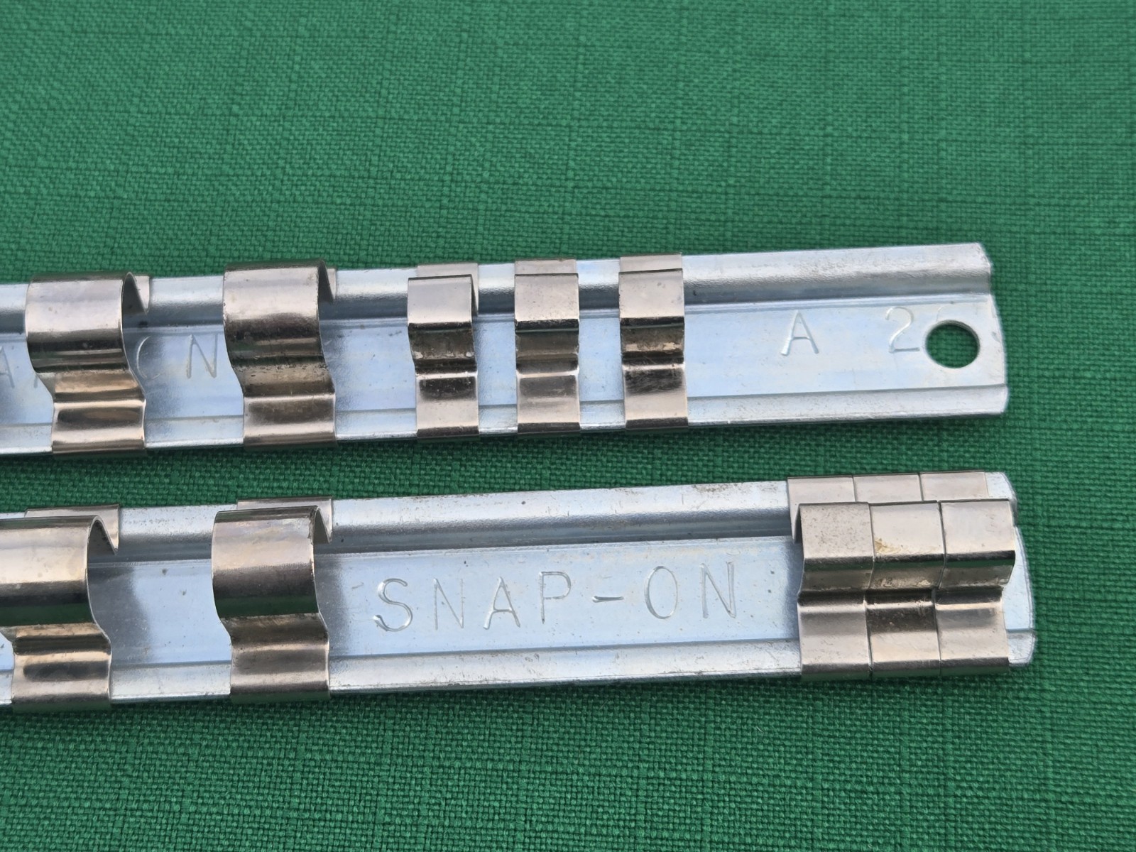 Snap-on Tools USA Pair of A265 Socket Rail Organizer 1/4 3/8 A-265 EUC