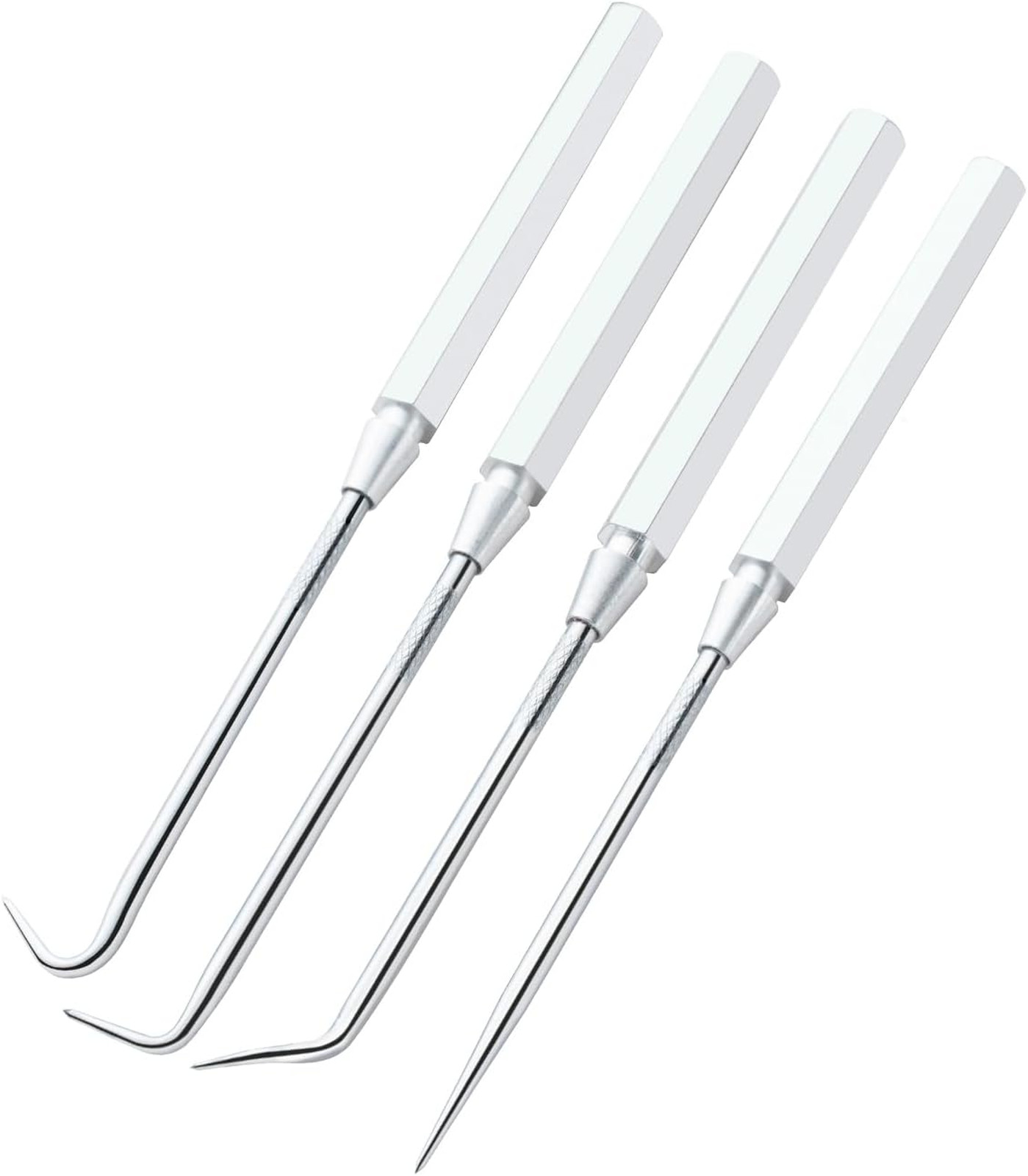 Precision Hook and Pick Set with Aluminum Handles, CR-V Steel Shafts, 4 Pieces
