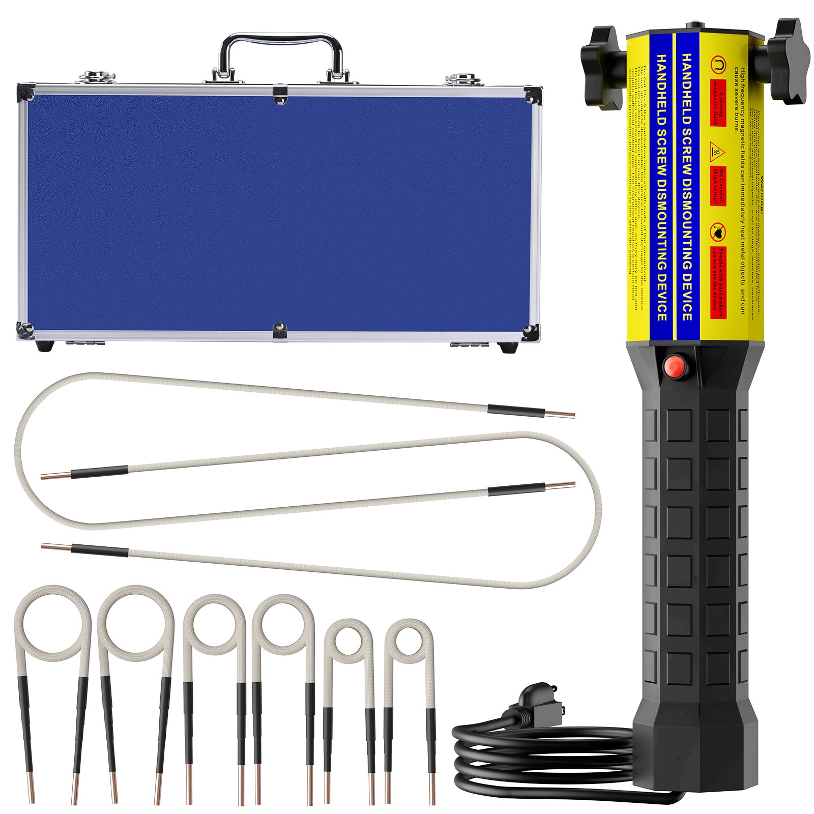 Magnetic Induction Heater Kit with 8 Coils 1200W 110V Handheld Bolt Buster