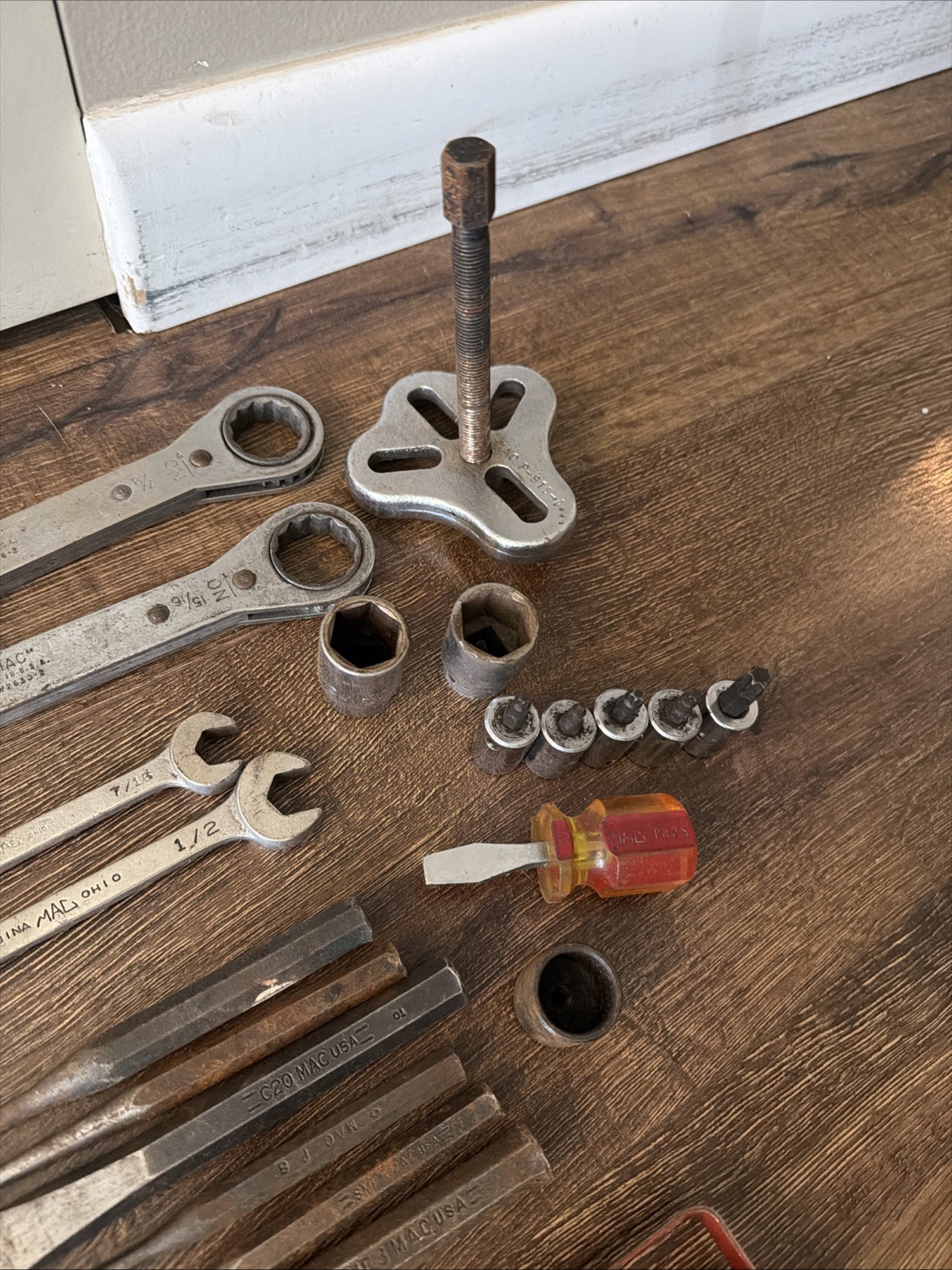 Large Snap On Mac Craftsman Tool Lot, Wrench’s screwdrivers Ratchet Flex Head