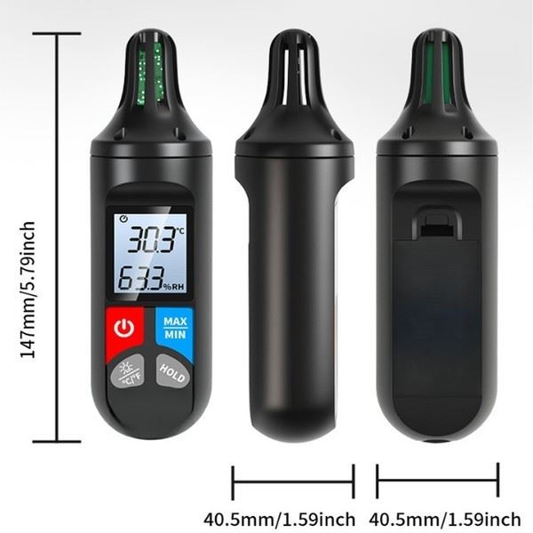 Digital Thermometer Indoor Use Compact Portable Design Environmental Monitoring