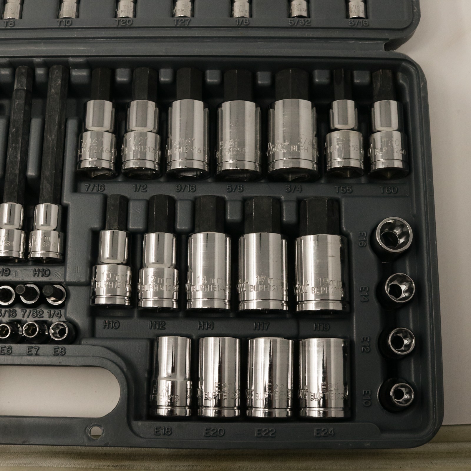 Blue-Point BLPTHC87 87 Pc Torx & Hex Bit Socket Set SAE/Metric Complete