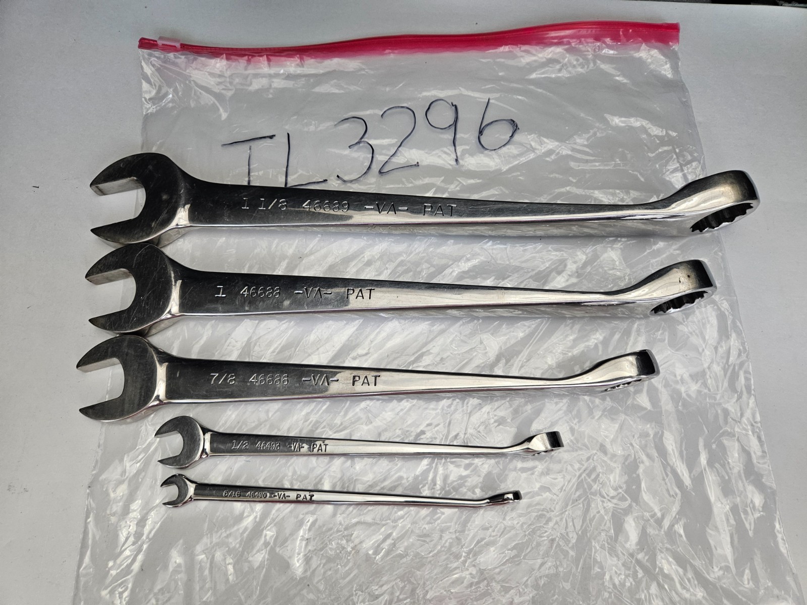 CRAFTSMAN -VA- 5 PC SAE 12 PT CROSS FORCE COMBINATION WRENCH SET USA (TL3296)