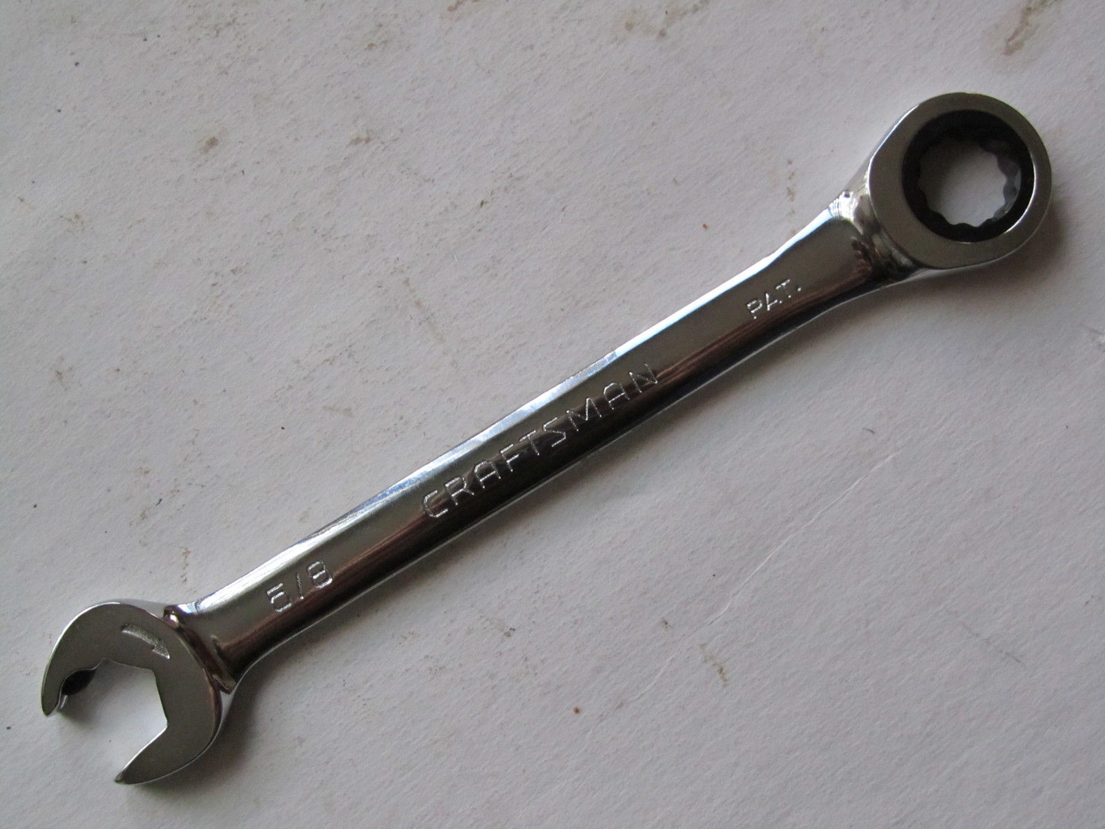 Craftsman Polished 5/8″ Dual Ratcheting 12 Point Combination Wrench 1474