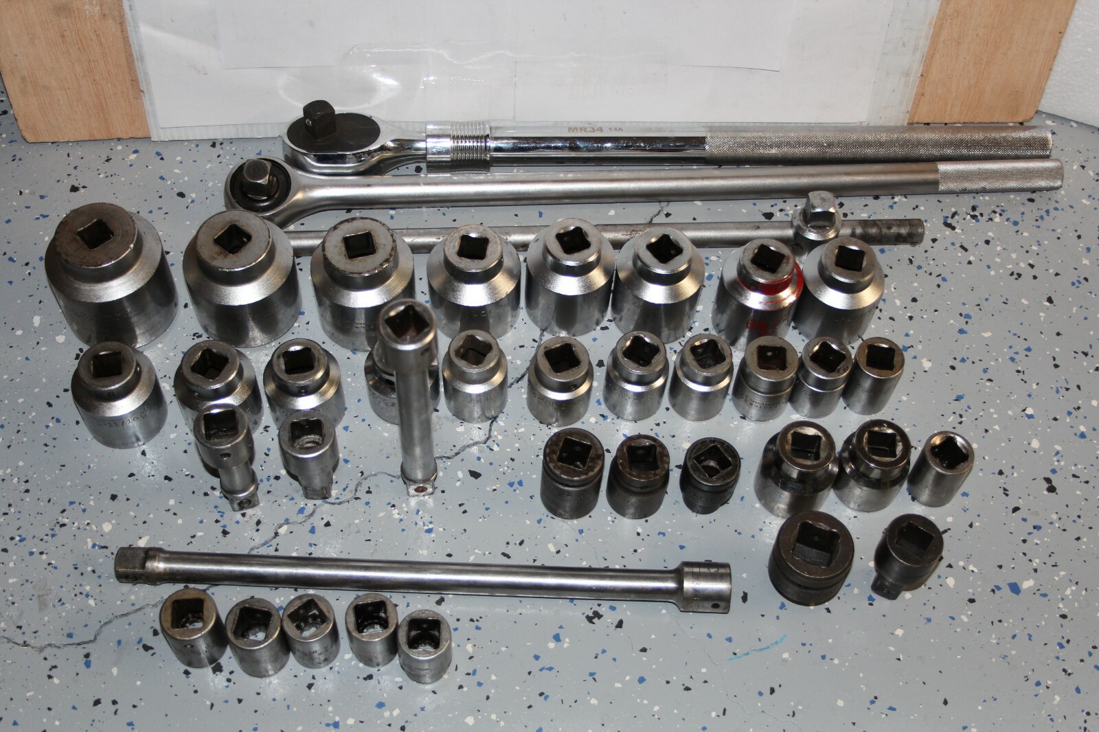MAC SNAP-ON PROTO TOOLS 3/4″ DRIVE STANDARD RATCHET, SOCKET, EXTENSION SET USA