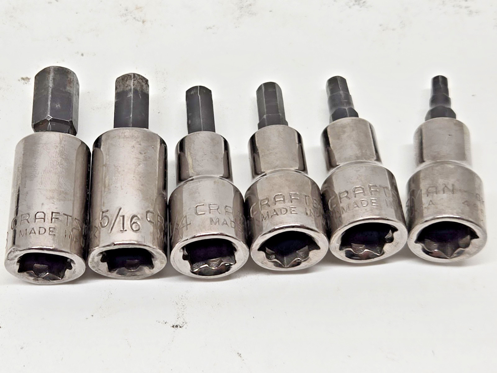 Craftsman USA 3/8” Drive Metric & SAE Hex Bit Allen Key Socket Assortment