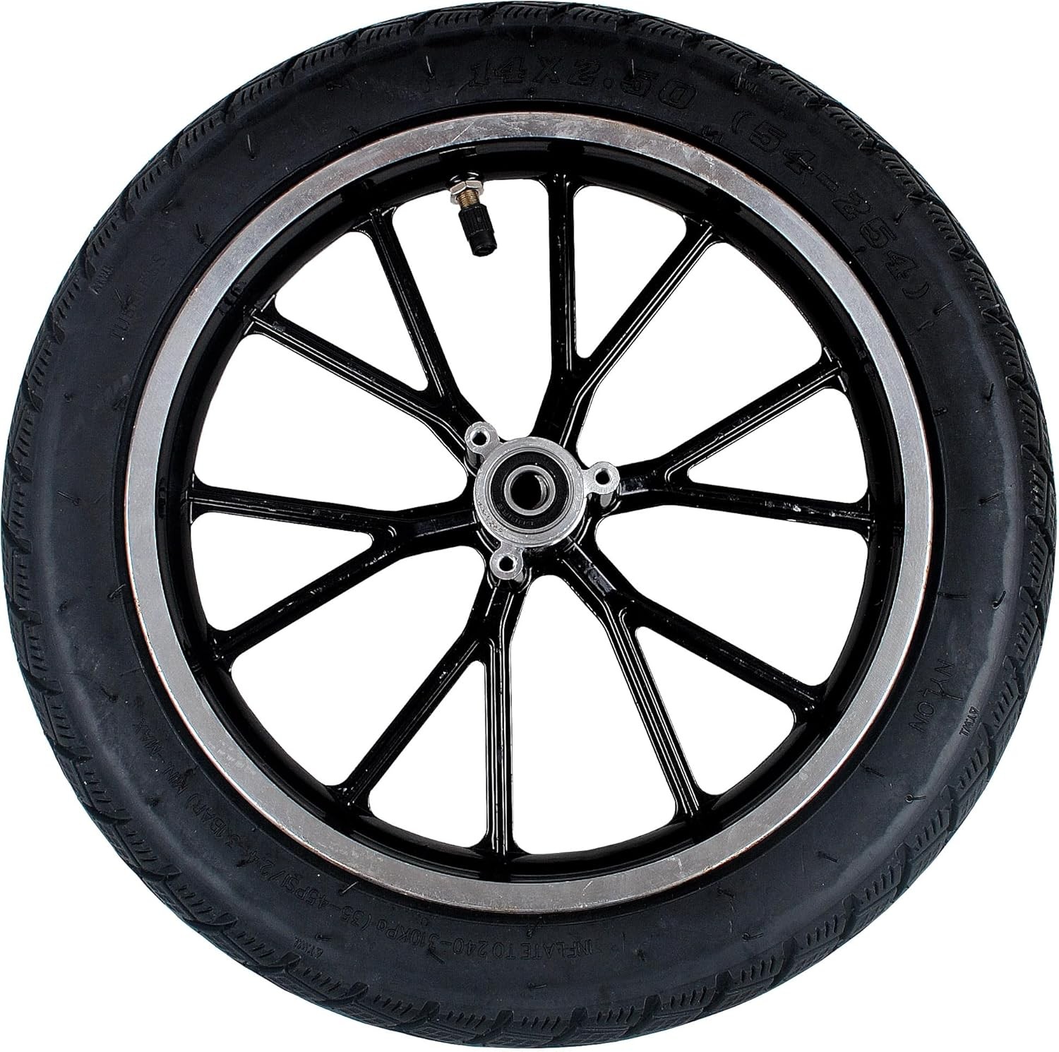 Rim tube tire Black rear wheel 2.50-10 tyre+hub 49-50cc Dirt Bike Gas