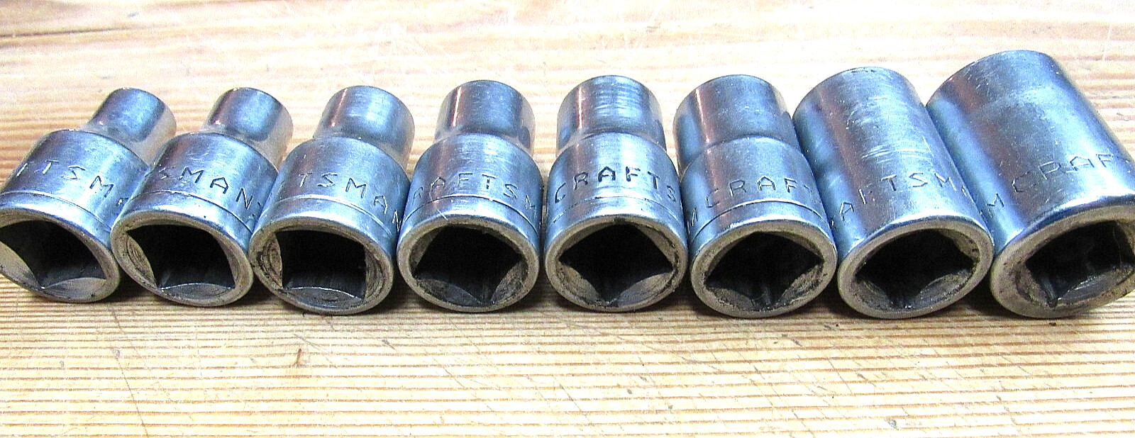 CRAFTSMAN USA 1/2″ DRIVE 8 PIECE METRIC SOCKET SET 9MM THRU 19MM 12 POINT NICE