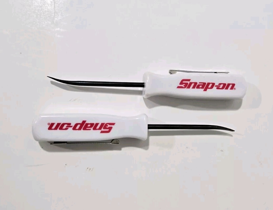 2X White Snap on tools Promo PRY BAR screwdrivers per order pocket Clip NEW+GIFT